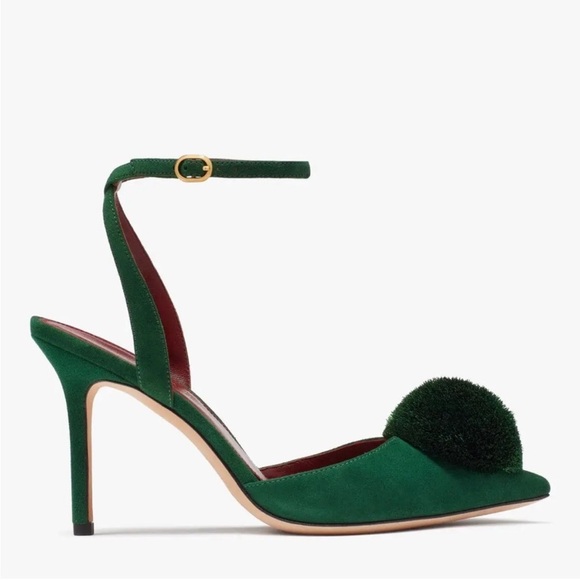 ♠️kate spade Amour Pom Pumps, Arugula Green NIB - Picture 15 of 15